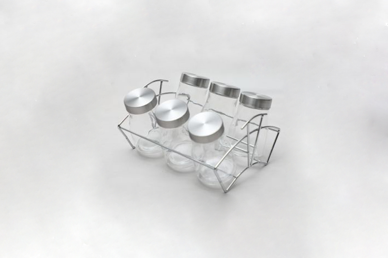 TS23106 Seasoning Container Set With Metal Rack