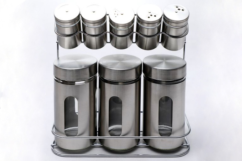 TS23109 Seasoning Container Set With Metal Rack