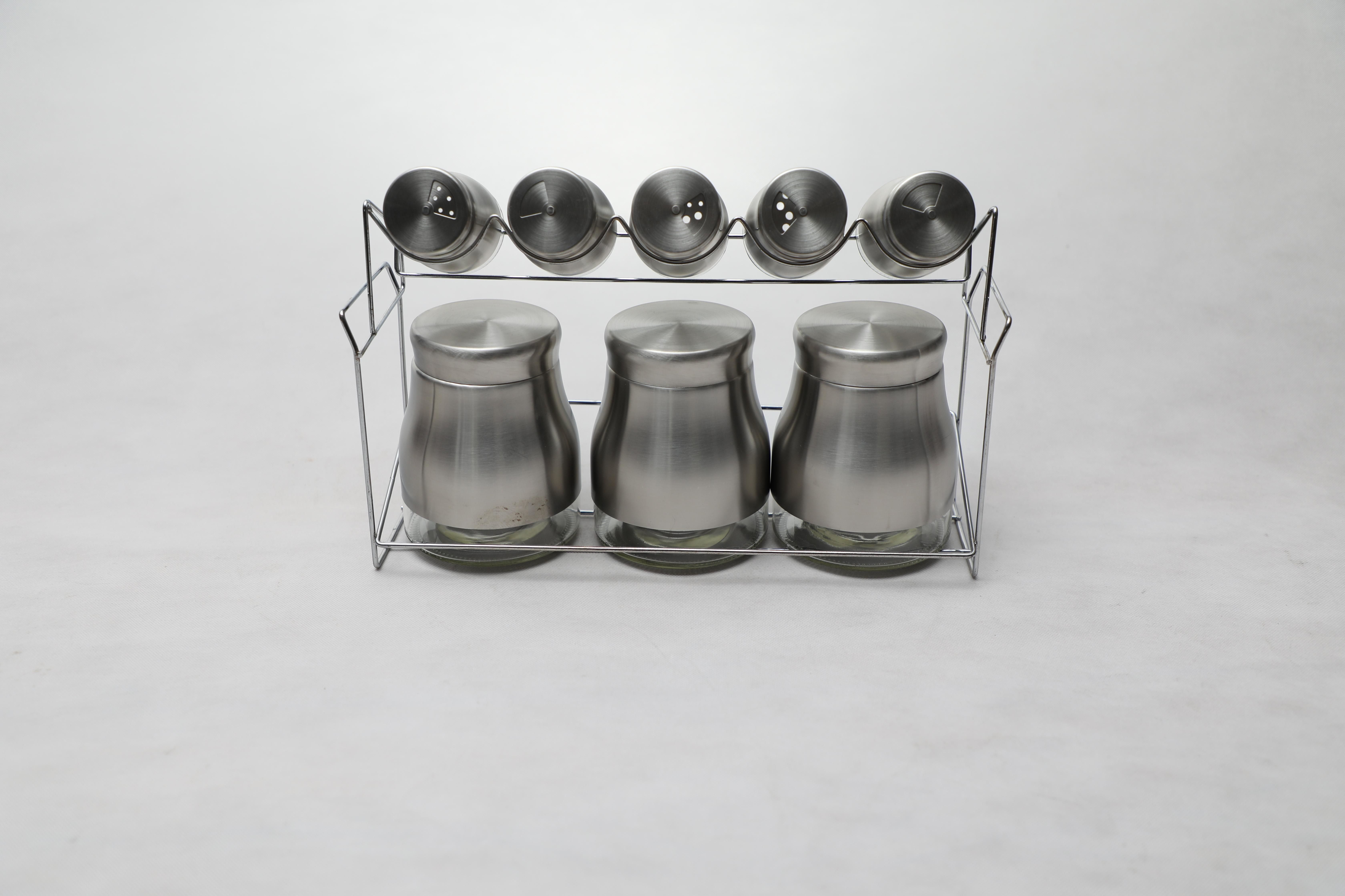 TS23111 Seasoning Container Set With Metal Rack