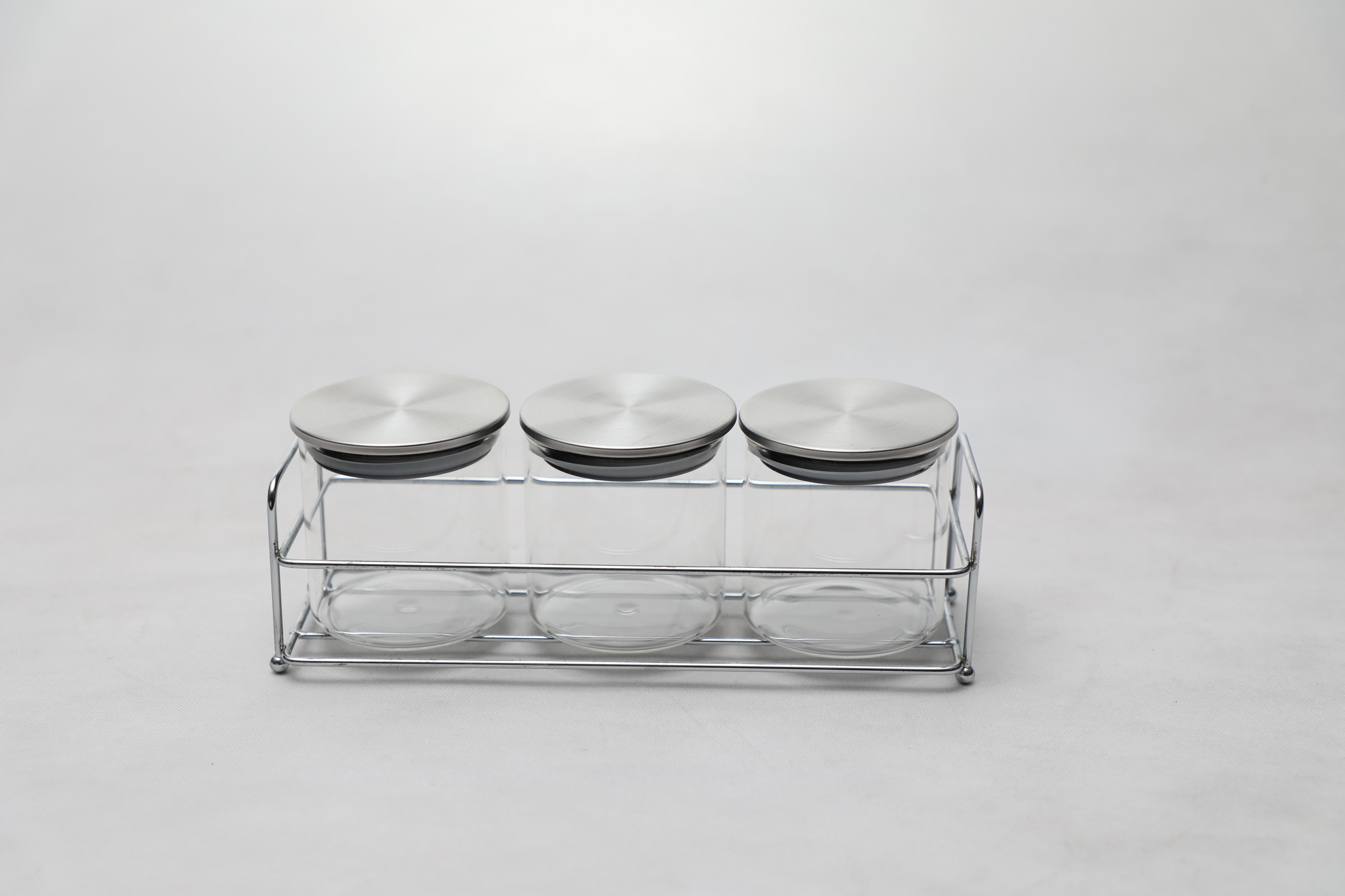 TS23113 Seasoning Container Set With Metal Rack